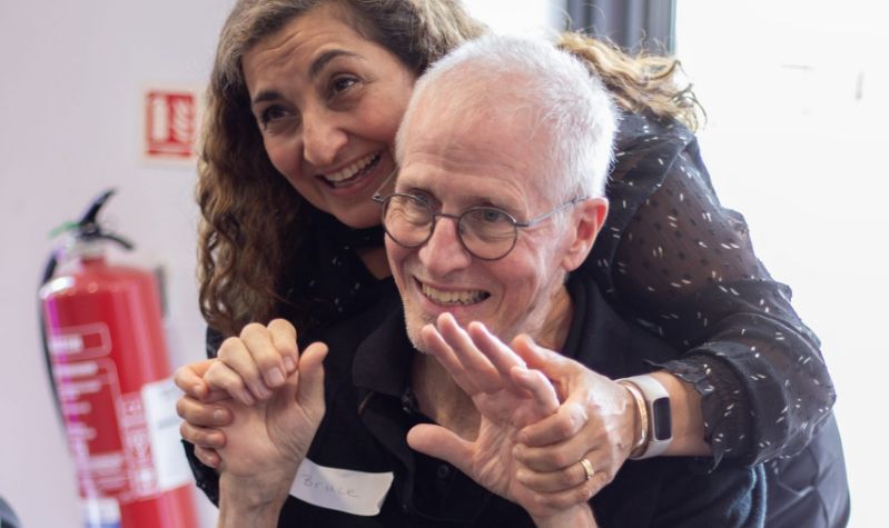 Bruce and Neda smiling at the Winsdor Family and Friends Day