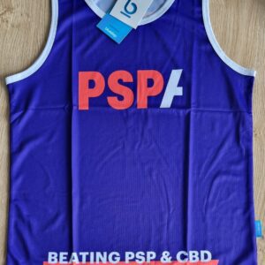 Purple and white PSPA running vest