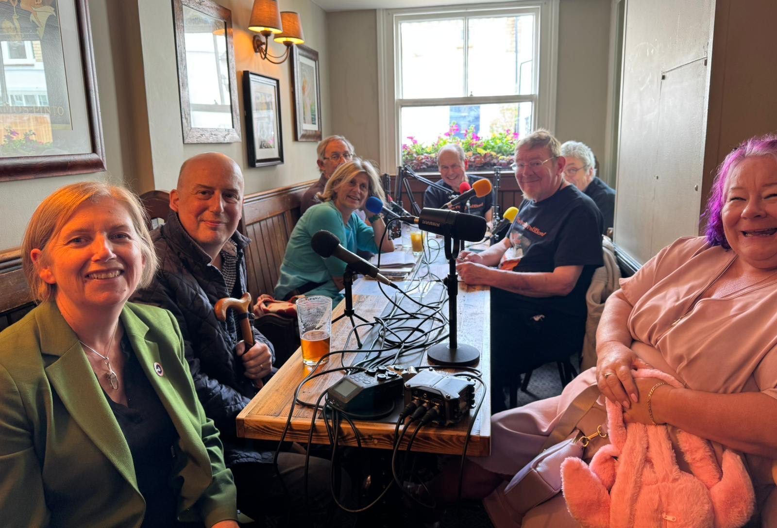 Lisa Rodrigues and Rebecca Packwood at the Mover and Shakers Podcast recording
