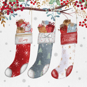 2026 Christmas Cards - Merry Christmas Stockings